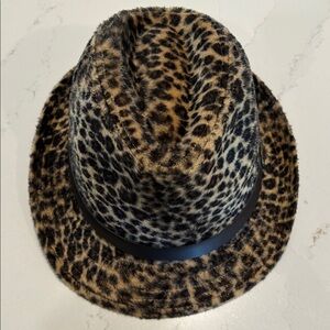 Leopard Print Fedora Hat by Facinie